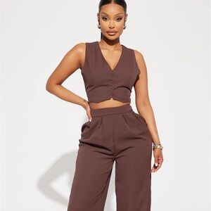2 piece pant and vest suite.